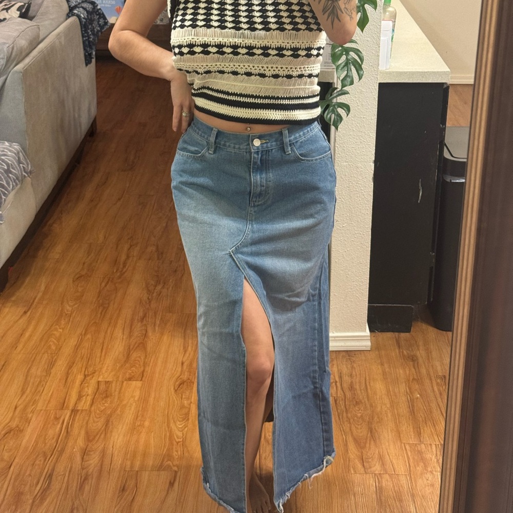 Women's Blue Denim Skirt